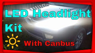 How To Install LED Headlight Kit Acura MDX   LED Headlight Bulbs Conversion Kit With Canbus