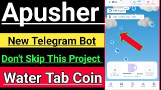 Apusher New Telegram bot mining, Don't miss this project, new bot mining app, tg bot mining 2024,