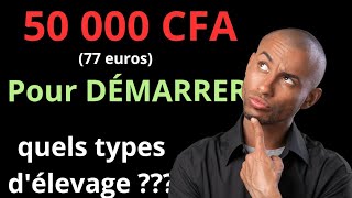 04 types d'élevage à démarrer avec une somme de 50 000 CFA (77 euros)