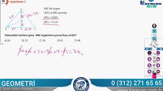 Karacan TV - Geometri / Üçgenin Yardımcı Elemanları ( Açıortay-Kenarortay-Yükseklik)