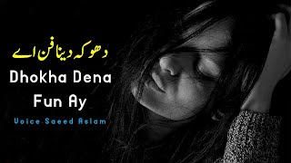 Poetry Poetry Dhokha Dena Fun Ay By Saeed Aslam Punjabi Shayari Whatsapp Poetry status Snack videos