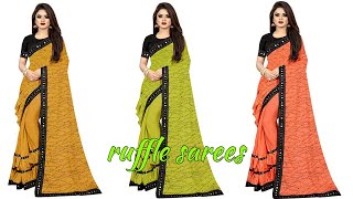 💞amazing ruffle sarees collection💞designer ruffle sarees online shopping💞bollywood ruffle sarees 13