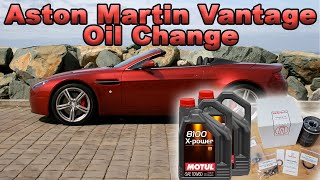 Aston Martin V8 Vantage Oil Change and Stripped Bolt Extraction on Bypass Filter