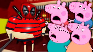 PEPPA PIG ESCAPE DEADPOOL VS WOLVERINE BARRY'S PRISON RUN IN ROBLOX