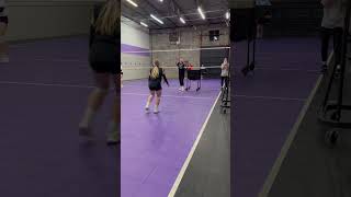 Pass a down ball & pass a short ball #volleyball #volleyballdrills #drill #blockoutacademy