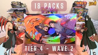 Highest Pull Rates?! 18 Packs of Tier 4 Wave 2 || Naruto Kayou Cards