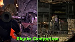 RE4 Merchant Remake vs Original - Detailed & Physics Comparison