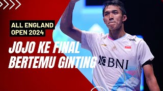 JOJO KE FINAL ALL ENGLAND 2024 BERTEMU GINTING #jojo #allenglandopen2024 #ginting