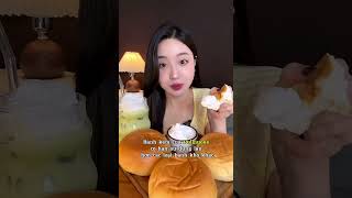 Càng nhiều kem sữa càng nghiềnn. Bánh mì kem sữa xin mời cả nhà ạ #mukbang