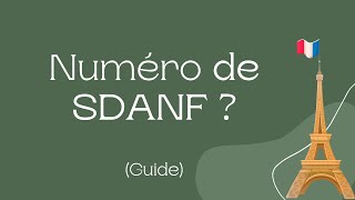 Comment trouver votre numéro SDANF | Naturalisation française