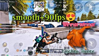 omg 😱 smooth+90fps gameplay|pubgmobile| winner winner chicken dinner