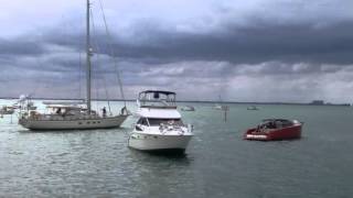 Sail boat agound at Nixon's and how not to tow