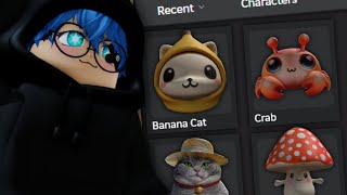 LUCU BANGET! 4 ITEM GRATIS BARU Banana Cat, Crab, Cute Mushroom & Fat Farmer Cat DI ROBLOX!!