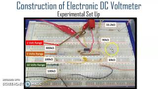 Construction of Electronic DC Voltmeter using Galvanometer