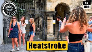 Hot Prague walk to the Jewish Quarter 🇨🇿 Czech Republic 4k HDR ASMR