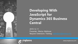 The Webinar: Developing with JavaScript for Dynamics 365 BC