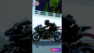 Kawasaki Ninja Bike rider girls 😲😘 #Kawasakih2c #bikerider #ninja #racingbike #shortvideo