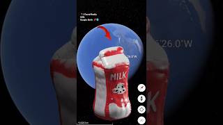 😱Google Earth Is Moving Milk Packets Really Found Google Earth And Google maps #viralshorts #shorts😱