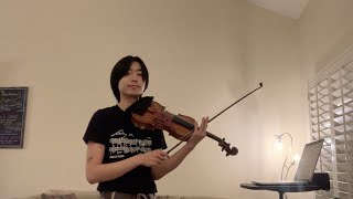 Playing "Santa Claus is Comin' to Town" on Violin 2, with Coach Jayla