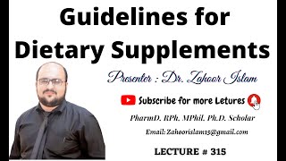 Dietary Guidelines food supplements