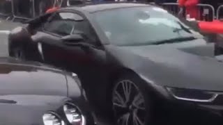 Bentley Continental GT Crashes Into BMW i8 Due To Idiot Traffic Directors