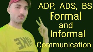 Formal and informal communication