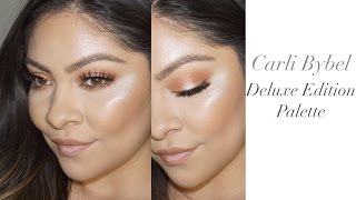 NEW! Carli Bybel Delux Palette ⎜Peachy Halo Eye Super Glowy Skin [ April 2017 ]