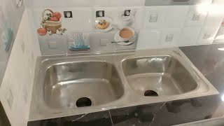 किचन में सिंक कैसे लगाते हैं? kitchen shink installation process || Kitchen sink fitting @Tile653