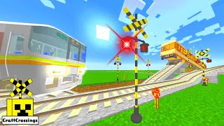 踏切 アニメ Train Railway Railroad Crossing Animation Minecraft  037-04