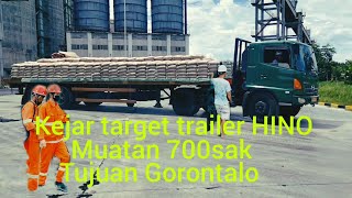 kejar target trailer HINO muatan 700sak semen CONCH tujuan Gorontalo @Rajajalananchannel