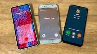 Samsung Z Flip 3 vs Galaxy A7 (2017) Incoming Call A50 Samsung Galaxy Group Fake Calls vs Hold