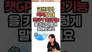 챗GPT 윈도우 앱 음성기능으로 책쓰기 글쓰기