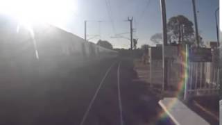 Dramatic CCTV Commuter narrowly escapes being hit by train