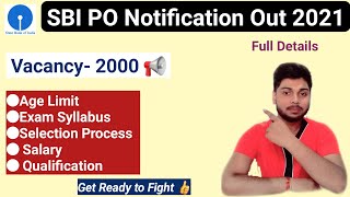 SBI PO Notification Out 📢| 2000 Vacancy | All India Job | By Ambuj Tripathi