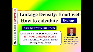 Linkage density in food web | CSIR NET LIFE SCIENCE | Dr. Jitendra Kumar