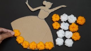 Unique Doll Wall Hanging Idea// Woolen Craft// Beautiful Wall Hanging