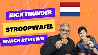 American Father & Son Try Dutch Snack | 🇳🇱 Daelmans Stroopwafel | Snack Review