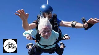 104 Year Old Woman Sky Dives From Plane And REVEALS THIS!