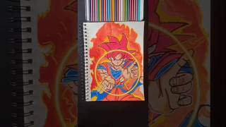 Drawing 🔥Goku ssG🔥satisfying 😈art! #shorts #anime #tiktok