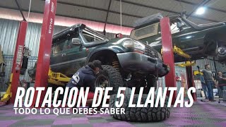 Alarga la vida de tu juego de llantas con este truco. Rotacion de 5 llantas.