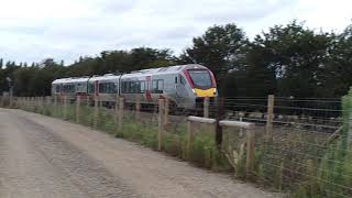 greater anglia class 755 passing Thorpe lane at speed