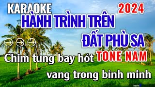 Karaoke Hành Trình Trên Đất Phù Sa Tone Nam Nhạc Sống Dân Ca Miền Tây | Năm Organ