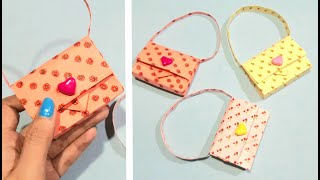 How To Make Paper Handbag | Easy Origami Paper bag Tutorial | step by step | Diy Works