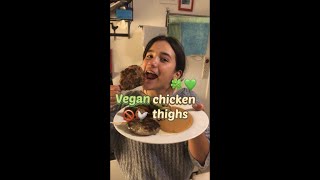 Vegan Chicken Thighs 🌱⛔🐔 #Shorts