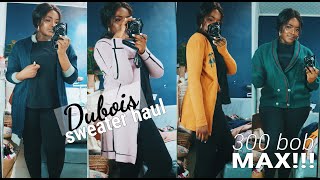 DUBOIS ROAD SWEATER HAUL |  300 bob to keep cozy in this weather!!! (Crystal Olisa)