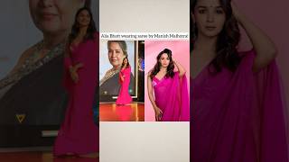 Alia Bhatt wearing Rani pink saree by Manish Malhotra #shorts