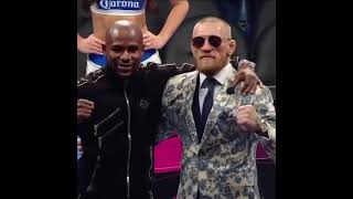 Floyd Mayweather & Conor Mcgregor pose together after fight