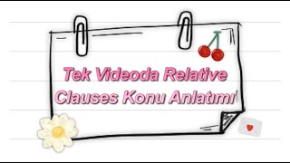 #YDS #YDT FULLEME GARANTİLİ RELATIVE CLAUSES KONU ANLATIMI