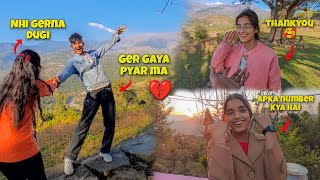 Apka Number Kya hai 😍| Travel with cute girls ❣️ | Girls Reaction | Travel vlog  | daily vlogs #vlog