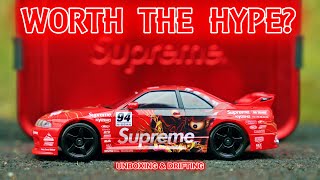 Supreme Kyosho Mini-Z Nissan Skyline Nismo R33 GTR RC Car FW22 - Unboxing & Drifting Supreme RC Car